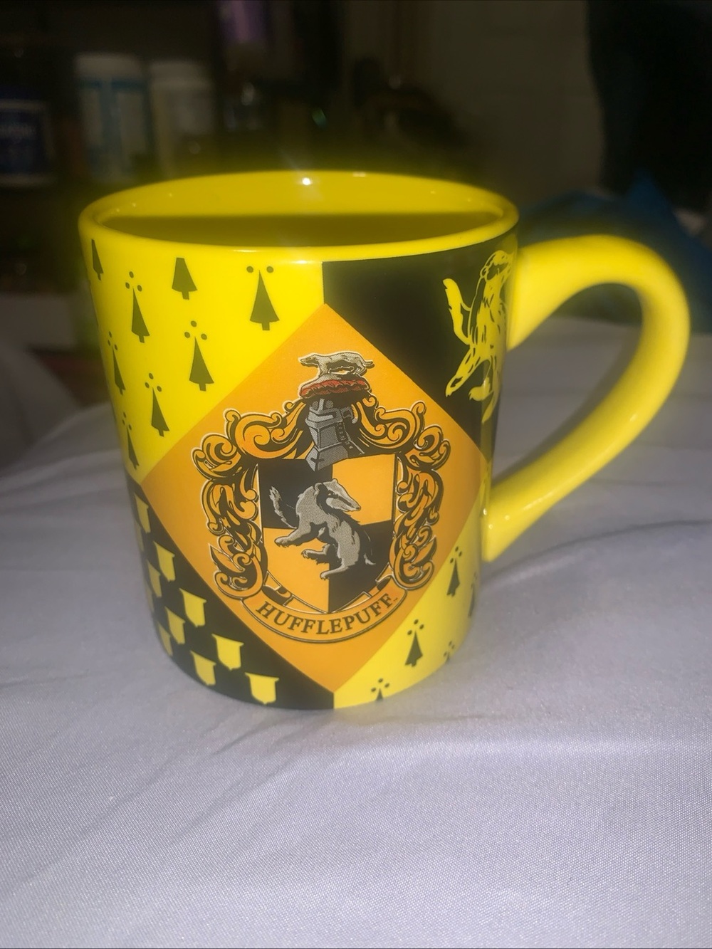 Hufflepuff Yellow and Black Crest Ceramic Mug